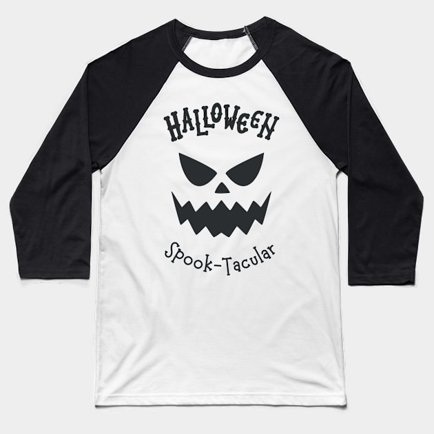 Pumpkin Face Spook-Tacular Halloween Classic Vintage Baseball T-Shirt by OverNinthCloud